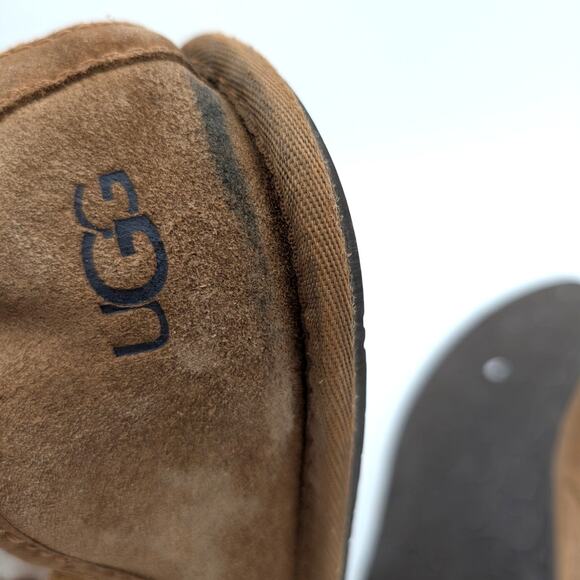 UGG Scuff Romeo II Men's Suede Sheepskin Slippers Chestnut Size US10 EU43 - Picture 9 of 13